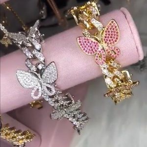 Butterfly Cuban Link Bracelet